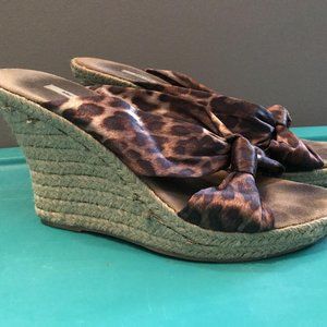 Leopard Print Wedges